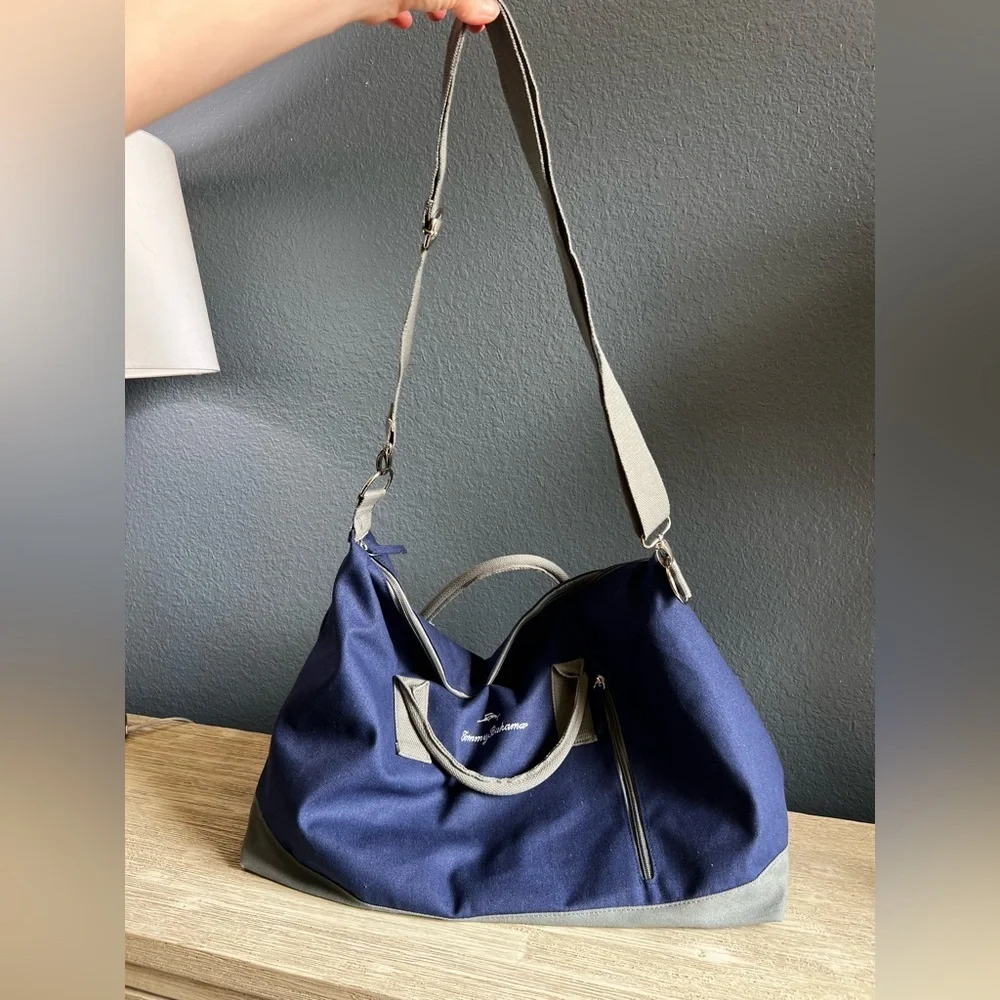 Tommy Bahama Navy and Gray Duffel Bag